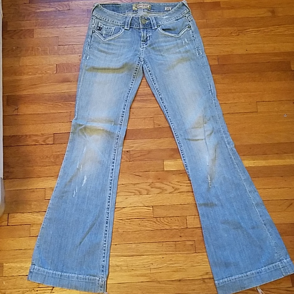MEK Denim Seychellers flares 27"W 34"L